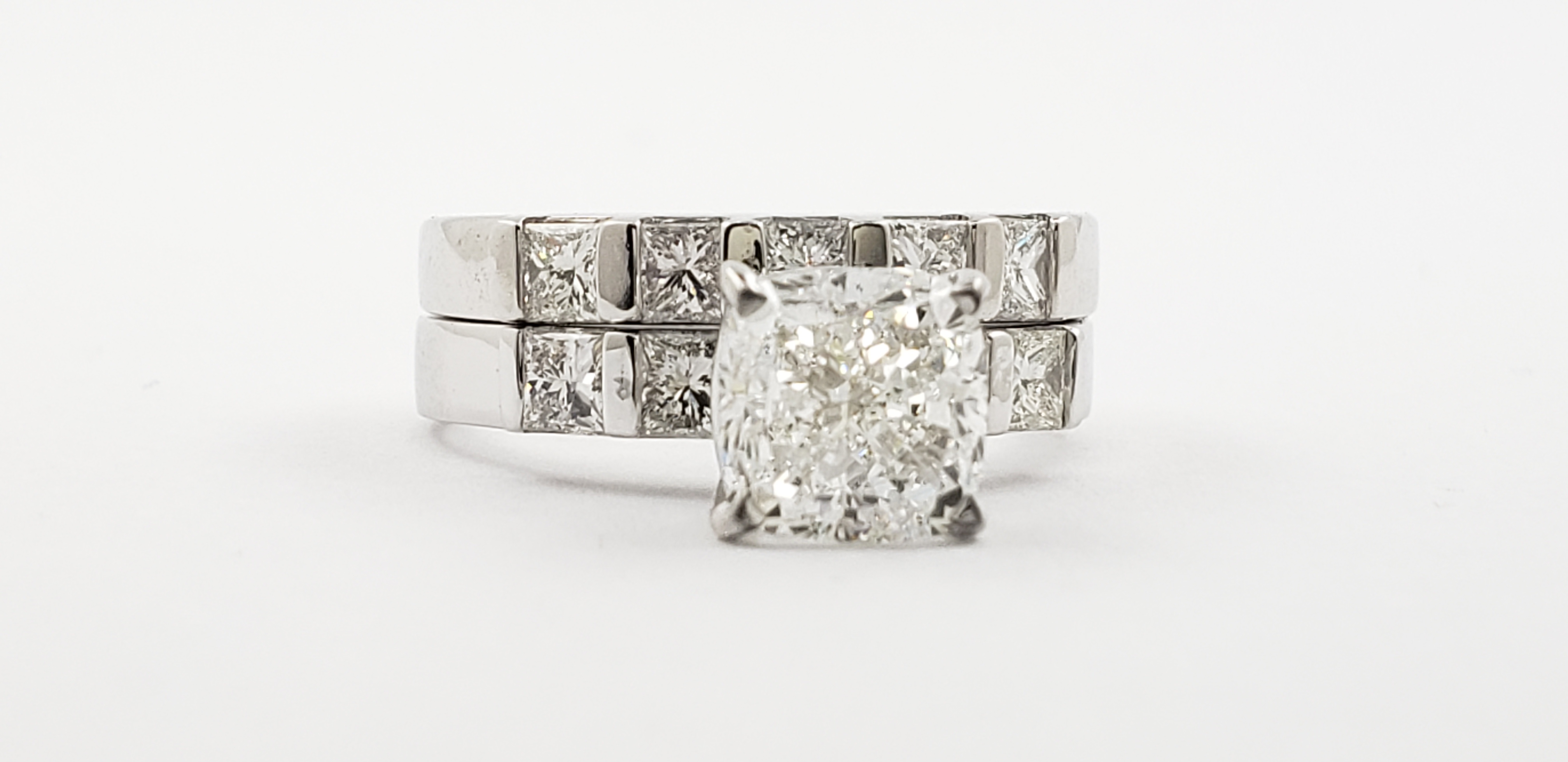 Cushion & Princess Cut Diamond Set